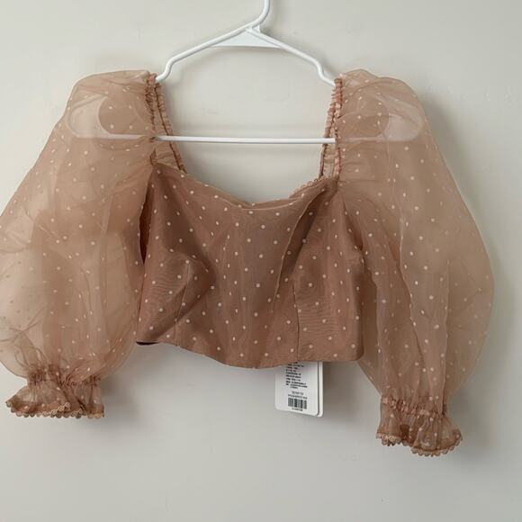 Selkie The Puff Top in Barefoot Polka Dot Size: XS - Picture 1 of 7